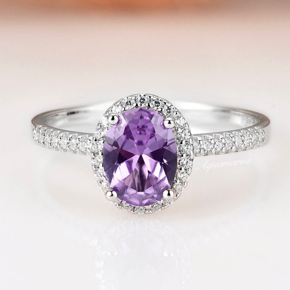 Raw amethyst engagement ring deals