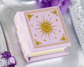 Dawn Court Book Ring Box – ACOTAR Inspired Rose Glow Pink Proposal Box, Fairytale Engagement Ring Box for Book Lovers, Dainty Ring Gift