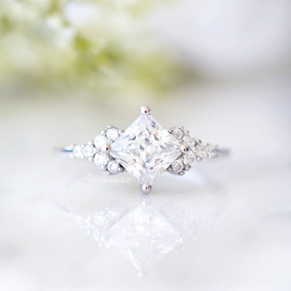 63. Unique Princess Cut Diamond Halo Engagement Ring For Woman | : Cape  Diamonds
