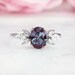 Eva Alexandrite Ring- Sterling Silver Ring- Engagement Ring- Promise Ring - Color Changing Stone- June Birthstone- Anniversary Gift For Her