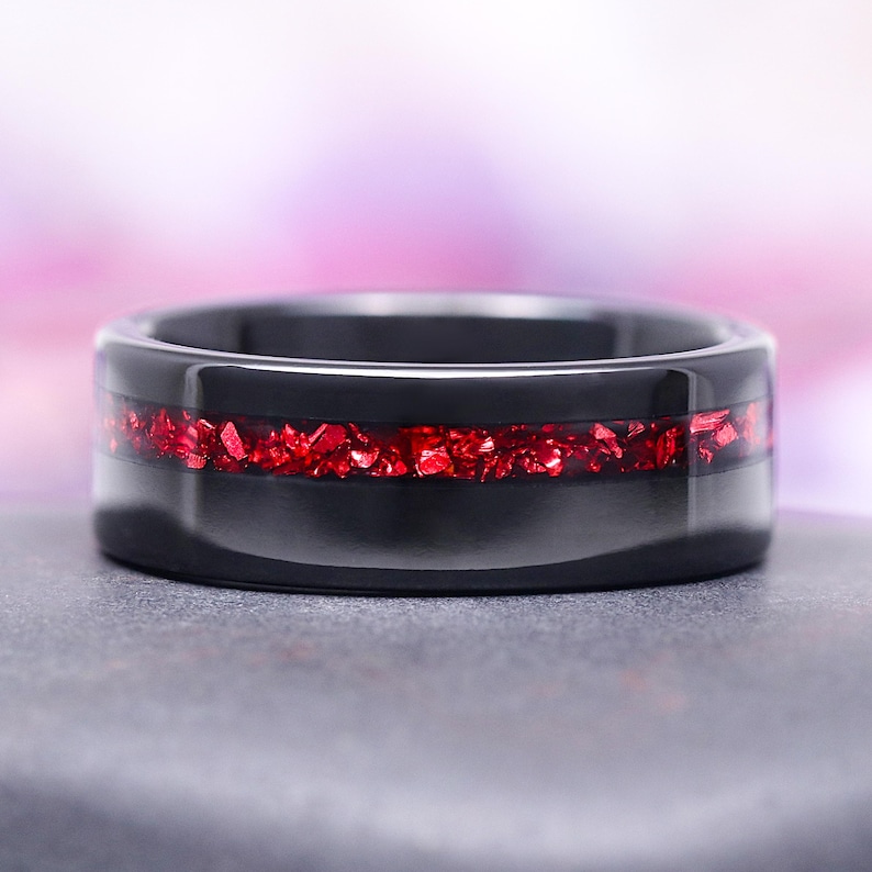 Natural Red Garnet Couples Ring Set- His and Hers Matching Wedding ...