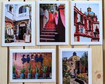 Mexican Architecture — Travel Photography — 5 Blank Greeting Cards