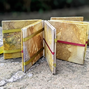 Handmade Jacob’s Ladder – Eco-Print on Watercolor Paper - 6 Panel Artist Book