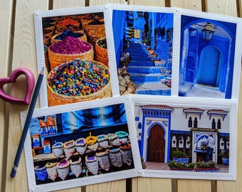 Moroccan Colors — Travel Photography — 5 Blank Greeting Cards