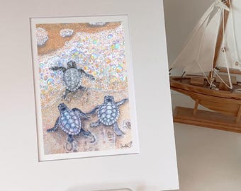 Sea Turtle Art Prints, Sea Turtle Gifts, Coastal decor, Bathroom Art Prints, Coastal Bathroom Decor, Beach Nursery Art, Beach Bathroom Decor