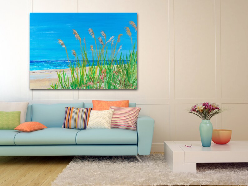 Sea Oats Prints Beach Decor WHISPERING SEA OATS Decor for Living Room Coastal Art