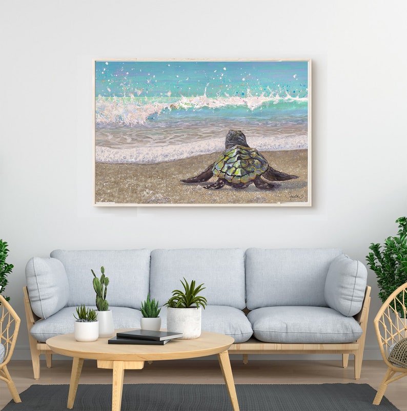 Baby Sea Turtle Wall Art Sea Turtle Art Prints Sea Turtle Etsy