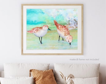 Birds Decor, Sandpiper Art, Sea Birds Prints, Birds on Canvas - STERLINGS SEARCHING