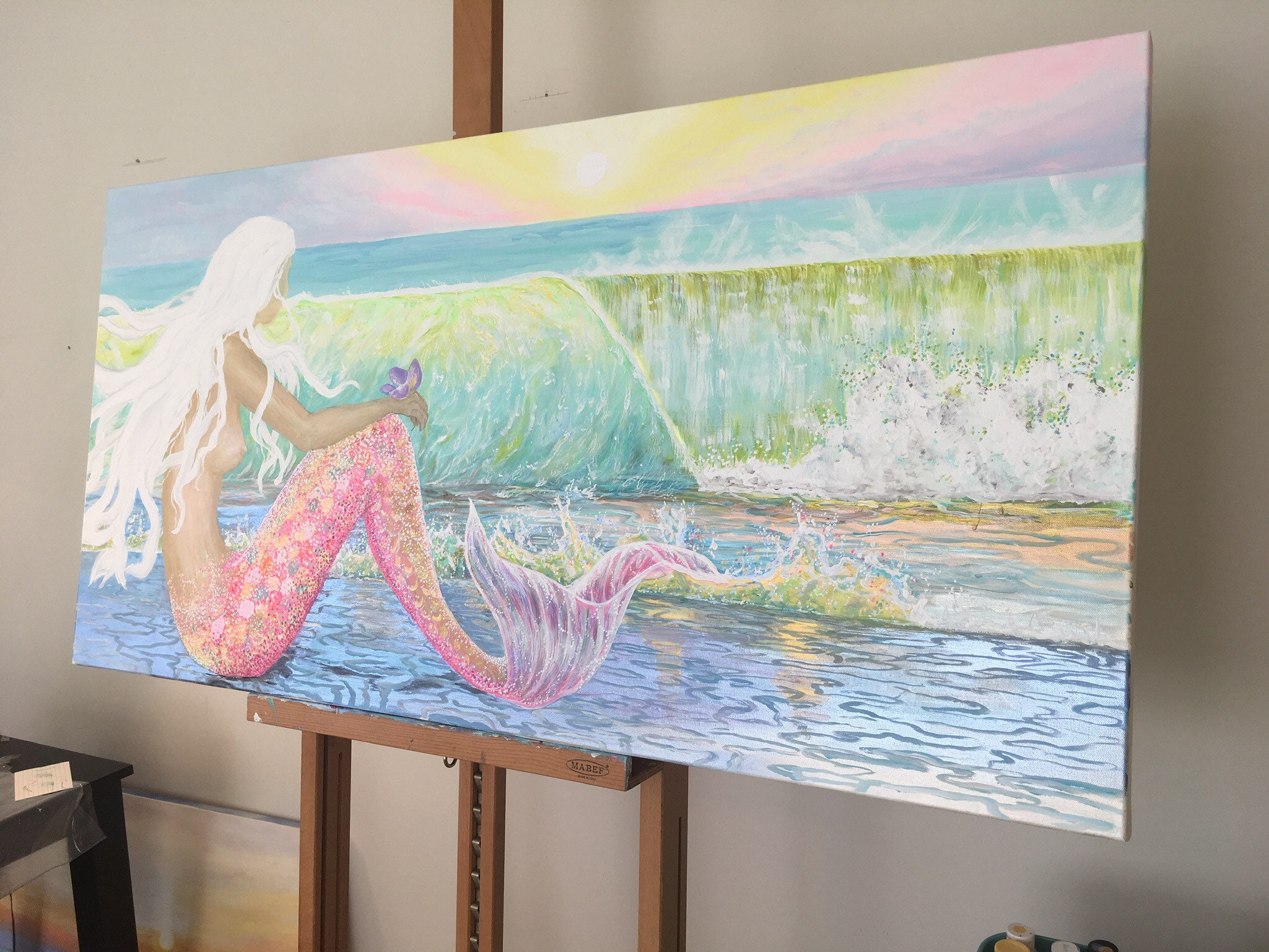 Mermaid Wall Art Mermaid Decor Bathroom Decor Coastal & Etsy