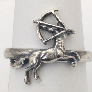 Melusine Solid 925 Sterling Silver Sagittarius Archer Zodiac Birthday Gift Ring