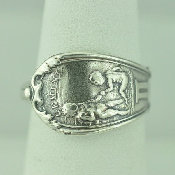 Dainty Beautiful 925 Sterling Silver Gemini Zodiac Birthday Spoon Ring