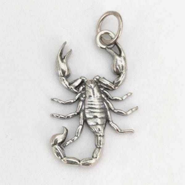 Melusine Scorpion Scorpio Zodiac Birthday Gift Pendant Charm Solid 925 Sterling Silver / Nordic Gold