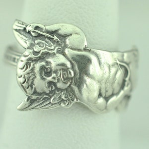 Dainty Solid 925 Sterling Silver Angel Cherub Cupid Arrow Bow Adjustable Spoon Ring