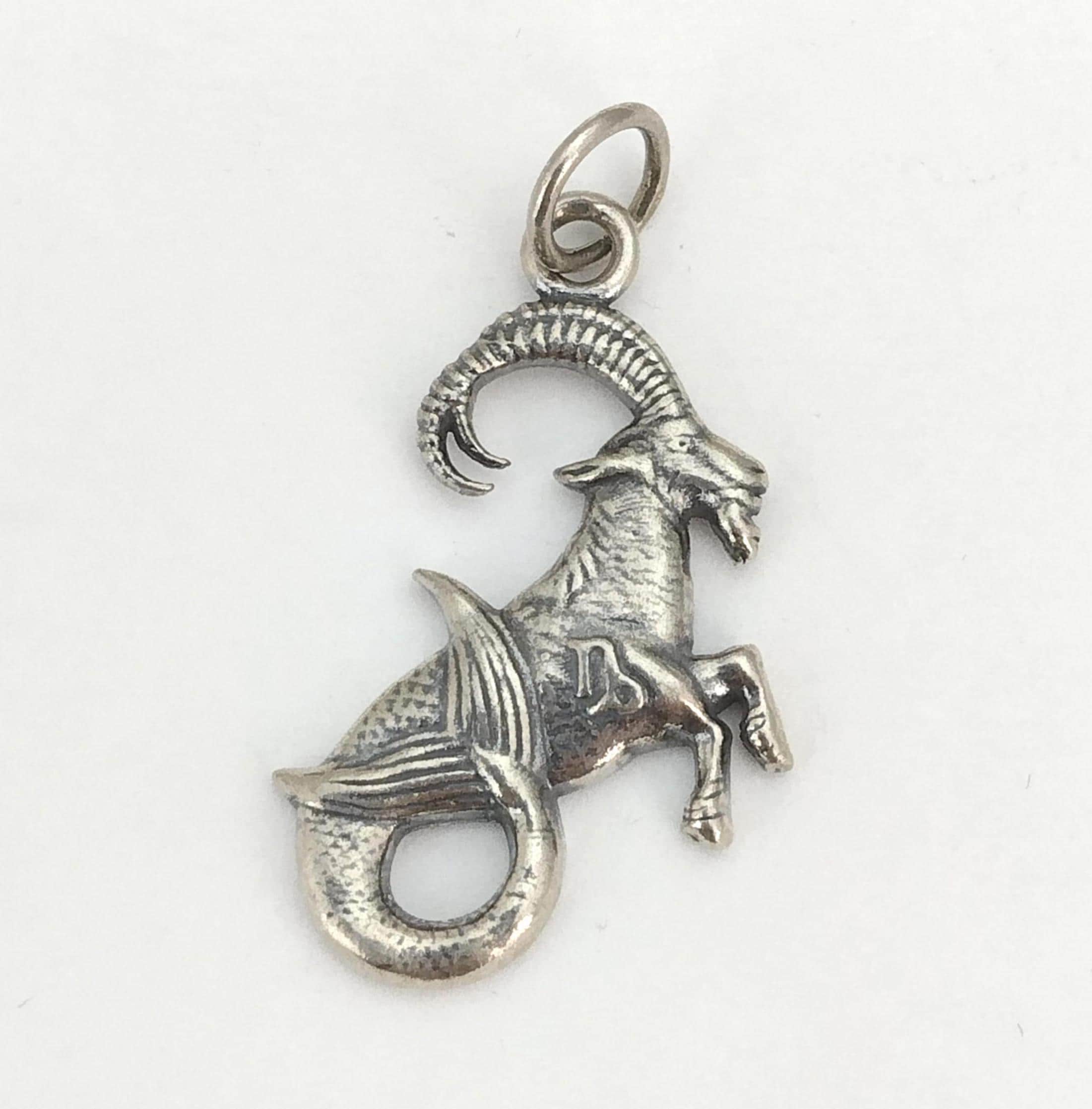 Pendentif Zodiaque Capricorne En Argent 925 Massif - Grand Modèle Sterling, Fabriqué En Allemagne