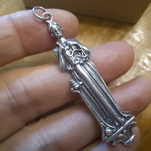 Solid 925 Sterling Silver Justitia Justice Goddess Pendant
