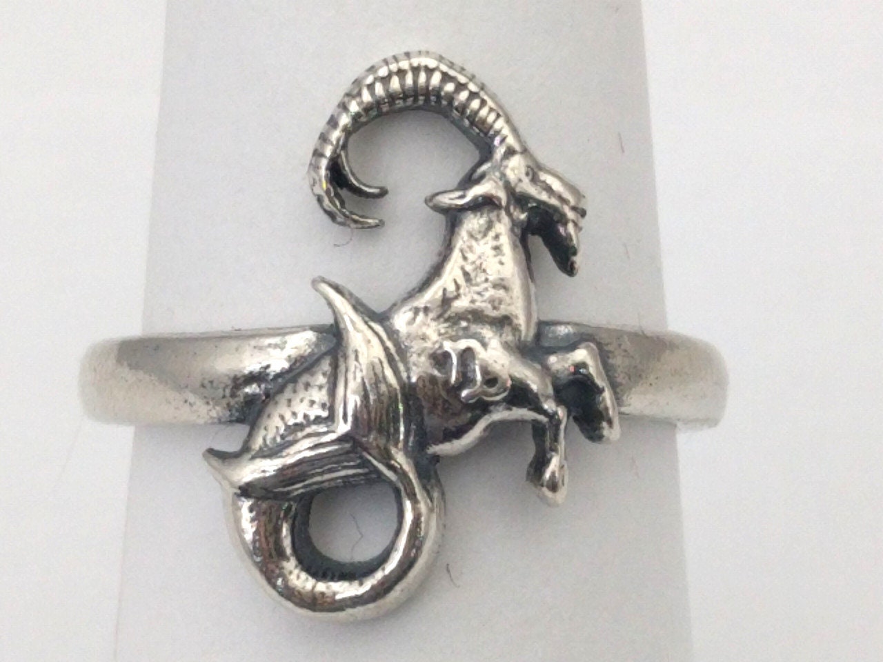 Melusine Solid 925 Sterling Silver Capricorn  Zodiac Birthday Gift Ring