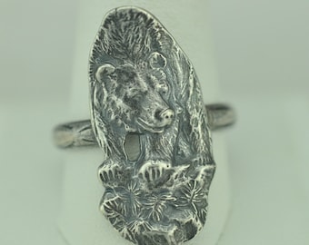 ナバホ　ベアクロー　リング　sterling ヴィンテージ スターリングシルバー 南西部ナバホ族 ベアクロー