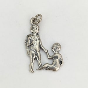 Melusine Solid 925 Sterling Silver Gemini Zodiac Birthday Gift Pendant Charm