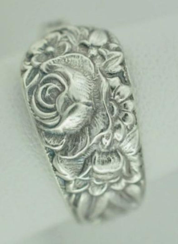 Dainty Solid 925 Sterling Silver Rose Flower Floral Adjustable