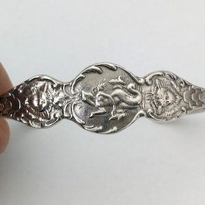 5 3/4&#39;&#39; massief 925 sterlingzilver Maagd zeemeermin sterrenbeeld engel verjaardag manchetarmband