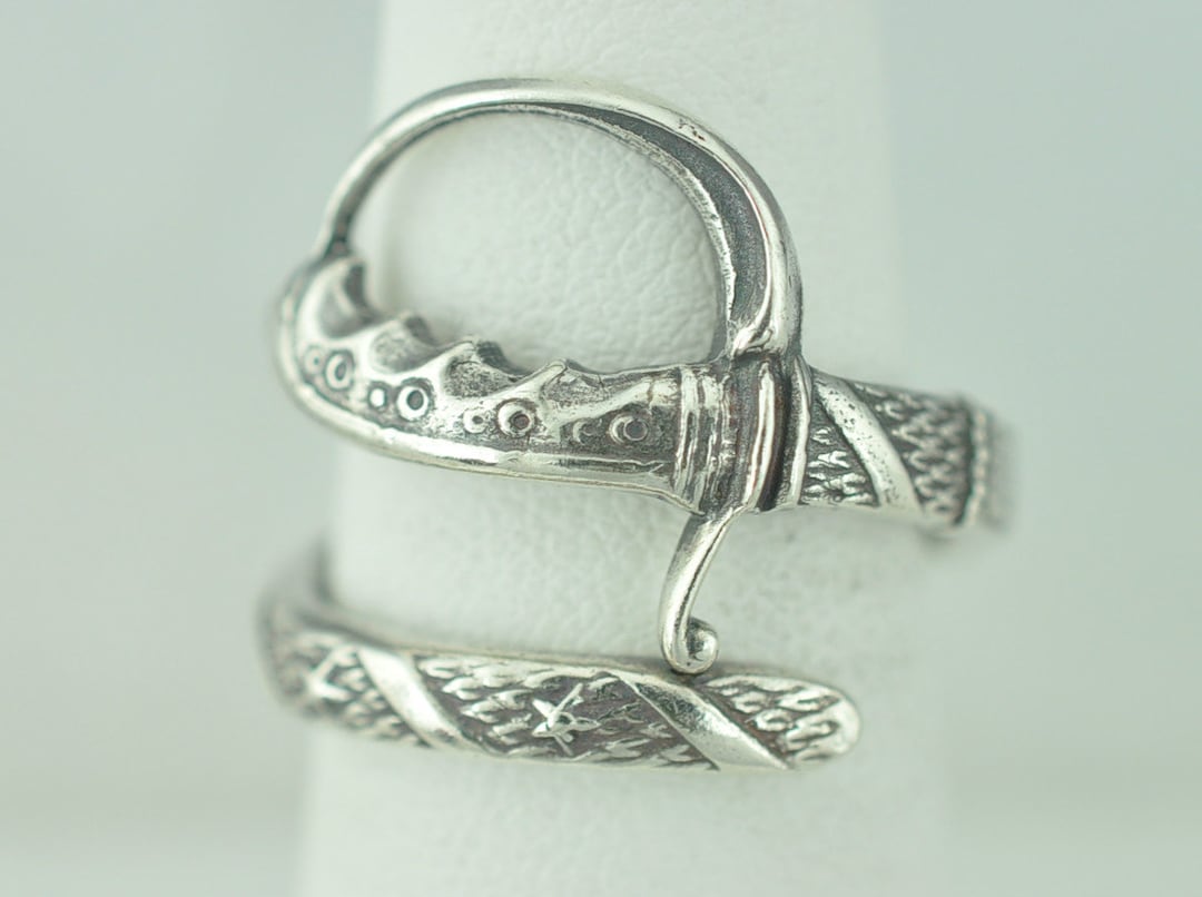 Solid 925 Sterling Silver Sword Ring - Etsy