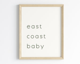 green east coast print | coastal cowgirl wall art | gift for beach house | green beach art print | beach house decor