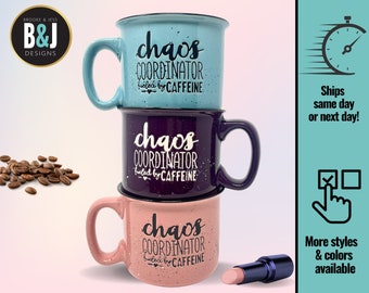 Brooke and Jess Designs Chaos Coordinator Ceramic Mugs for Boss Women