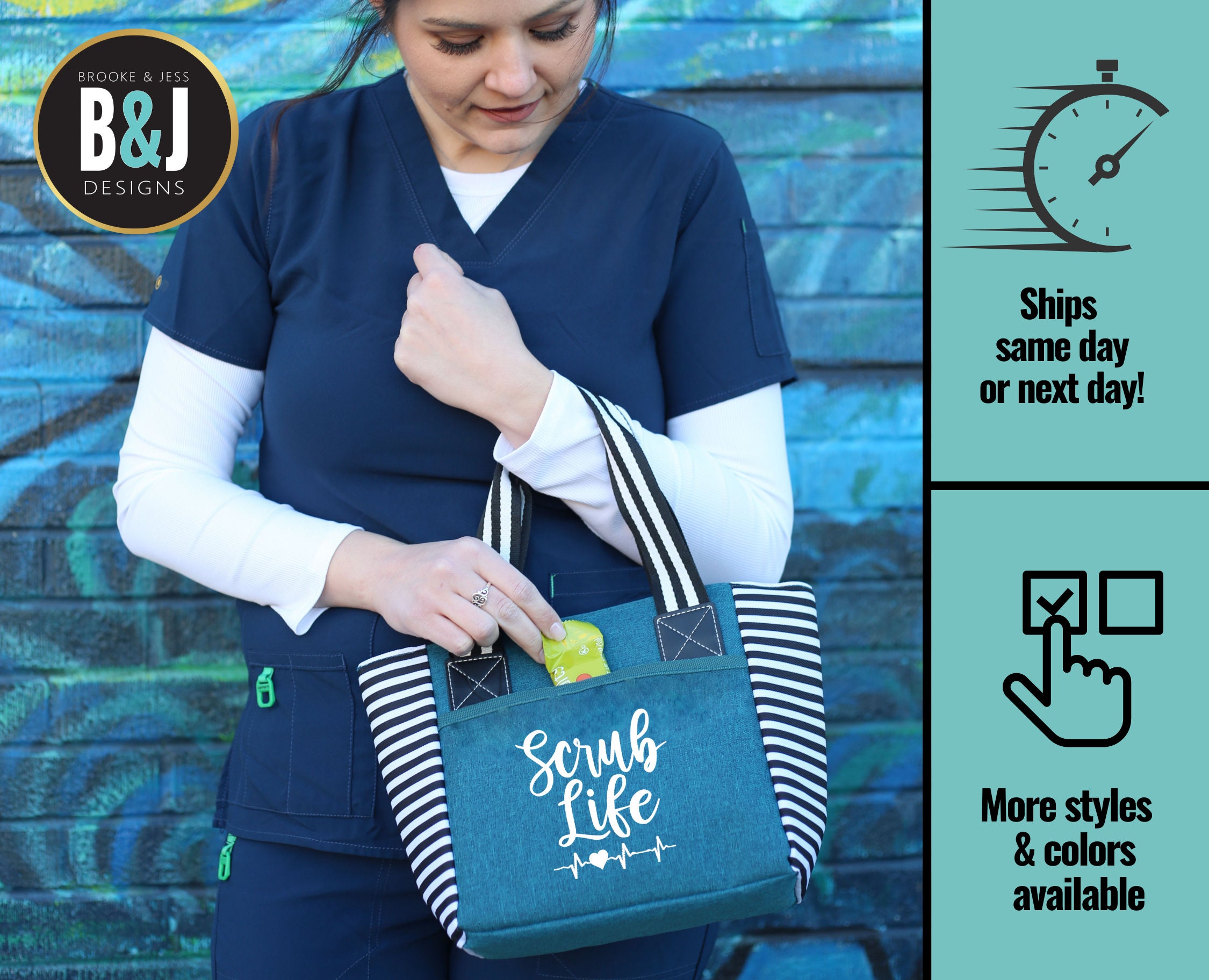 Custom Nursing Quotes Lunch Bag w/ Name or Text