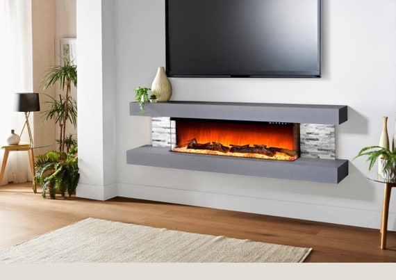 Evolution Fires Vegas 72 Carrara Gray Wall Mounted Etsy