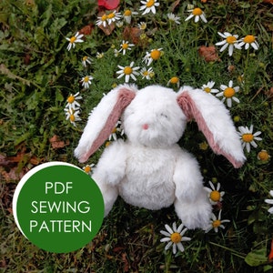 Rabbit Plushie Sewing Pattern PDF