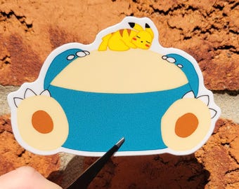 Sleeping Pikachu + Snorlax Sticker