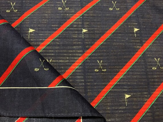 Vintage blue color handkerchief, bandana men, stri