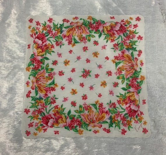 Vintage Floral handkerchief, Kenzo handkerchief, … - image 2