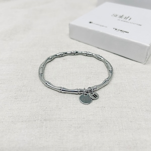 Selah Bracelet / Christian Love Gift / Stainless Steel Bangle / Pause Bracelet / Faith Bracelet / Charm Jewelry / Selah Charms image 1