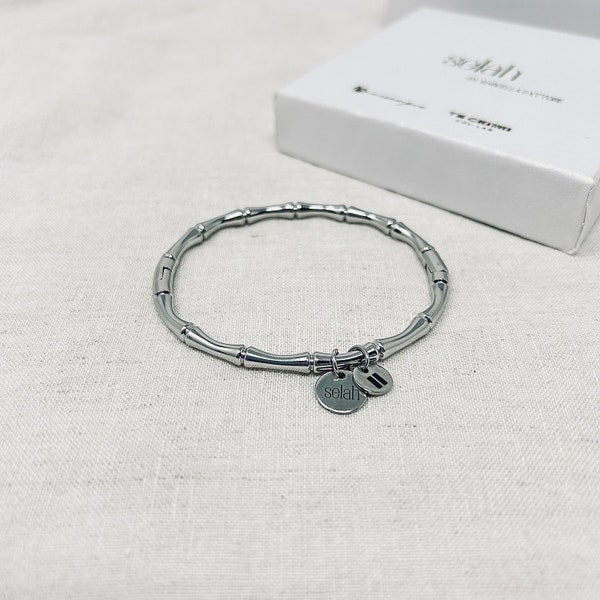 Selah Bracelet / Christian Love Gift / Stainless Steel Bangle / Pause Bracelet / Faith Bracelet / Charm Jewelry / Selah Charms