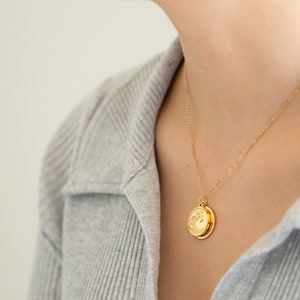 Ocean Wave Pendant Necklace This Too Shall Pass Necklace 18k Gold Filled Jewelry Handmade Custom Necklace Resilience Necklace image 3