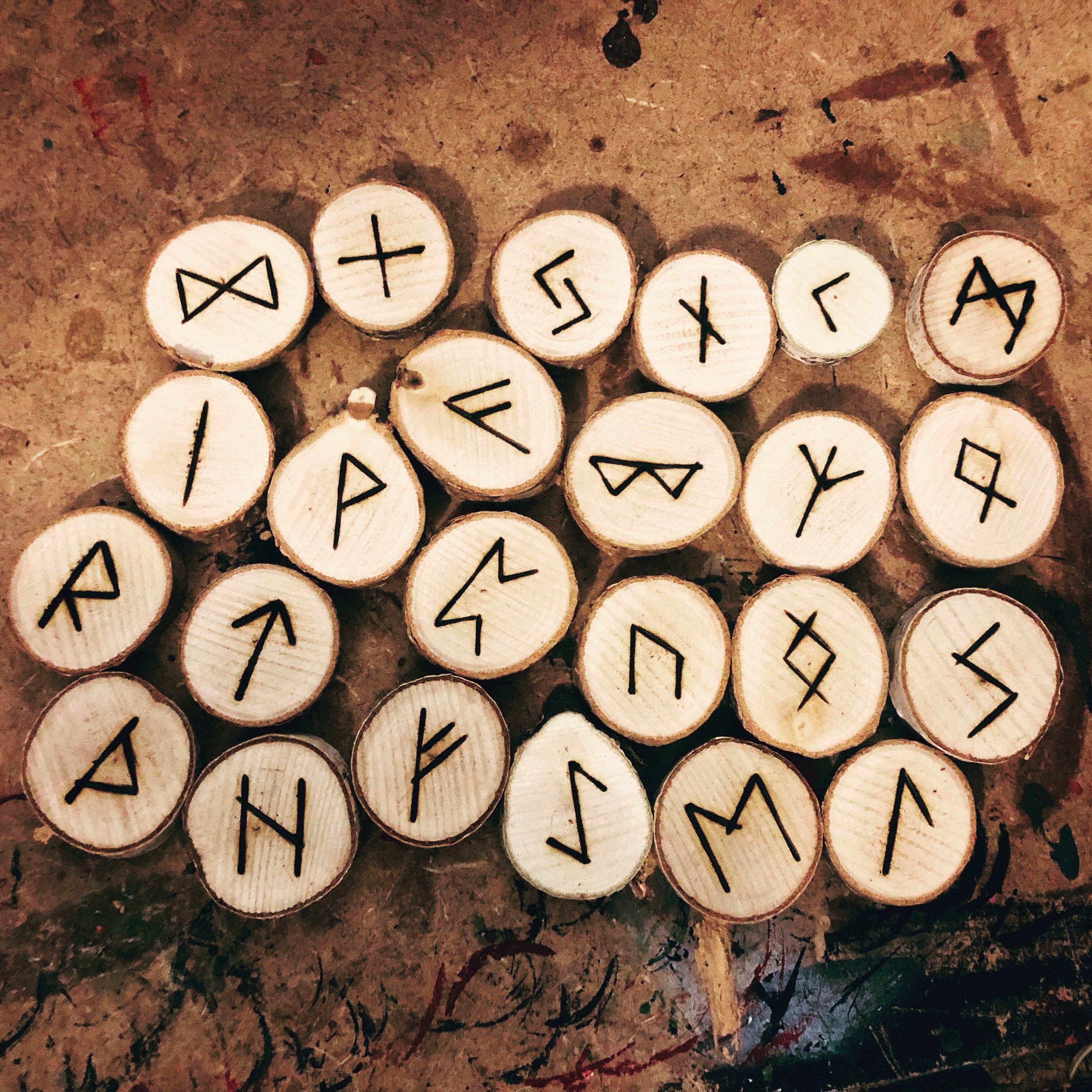 Birch Wood Runes Etsy