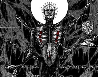 Pinhead Hell Priest Cenobite Hellraiser Horror Art Print