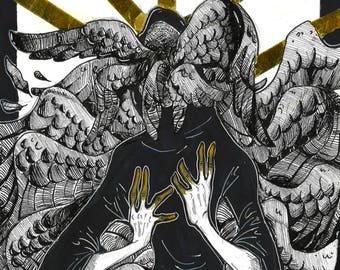 CLEARANCE Angels Are Terrifying art print