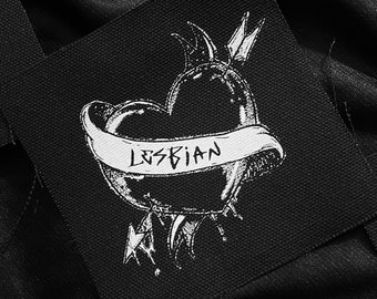 Lesbijska LGBTQ+ Punk Naszywka sitodrukowa
