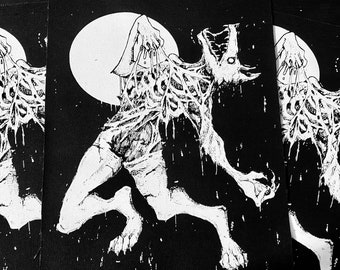 Werewolf Monster Punk Sew On Screenprinted Patch