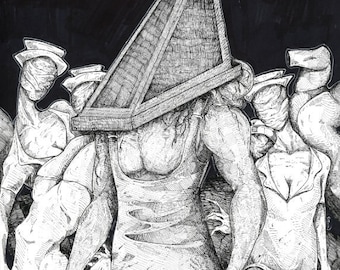 Silent Hill 2 Pyramid Head Mannequin Art Print