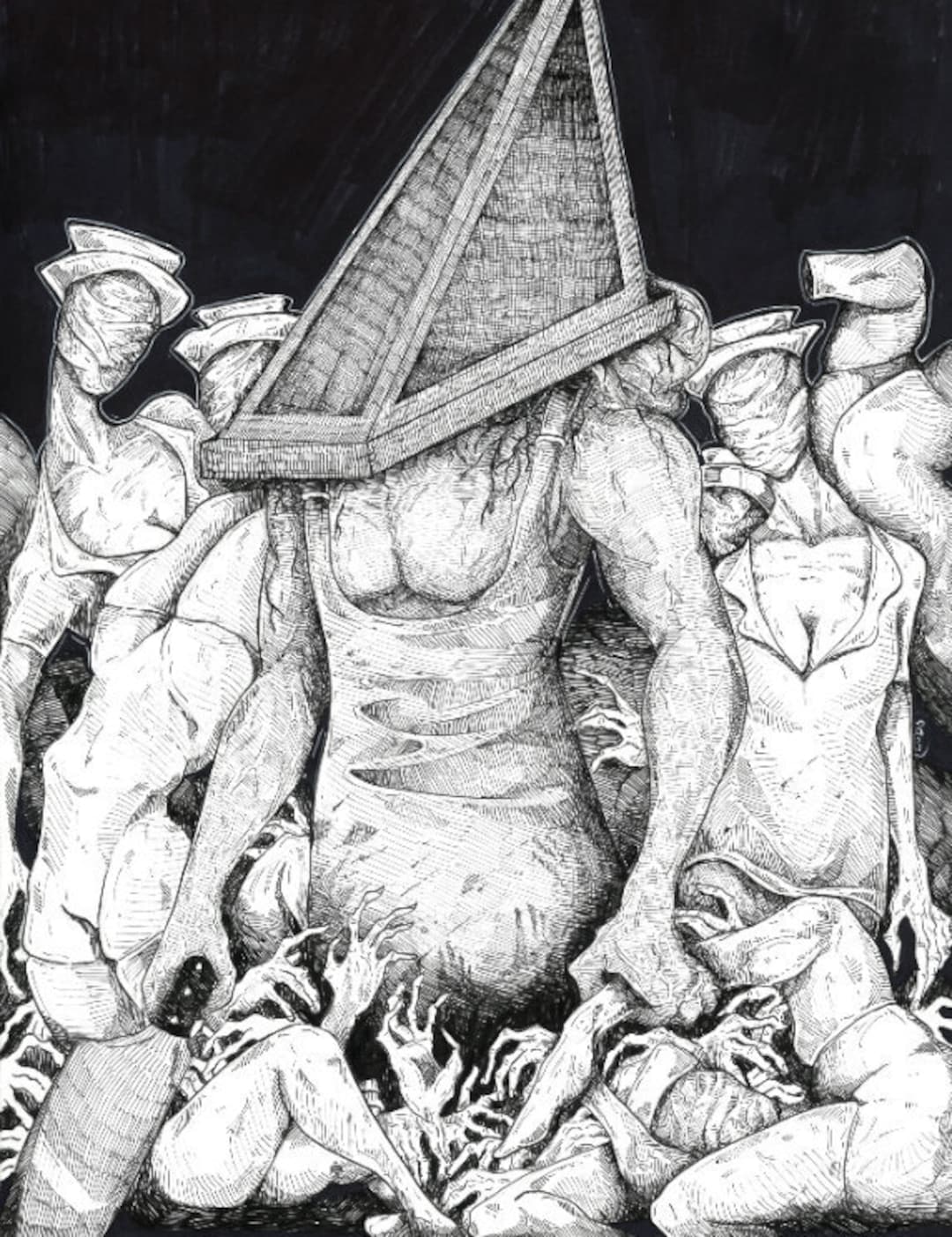 pyramid head (silent hill) drawn by caad014