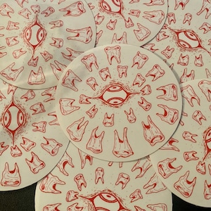Tanden oogcirkel doorzichtige sticker