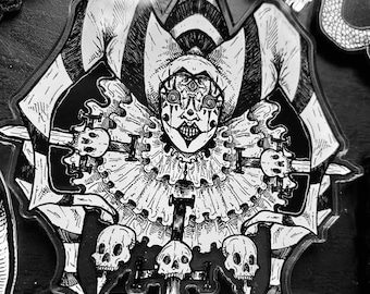 Llavero acrílico transparente de Death Jester