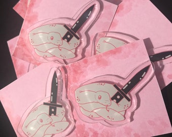 Ball Python Knife Acrylic Pin