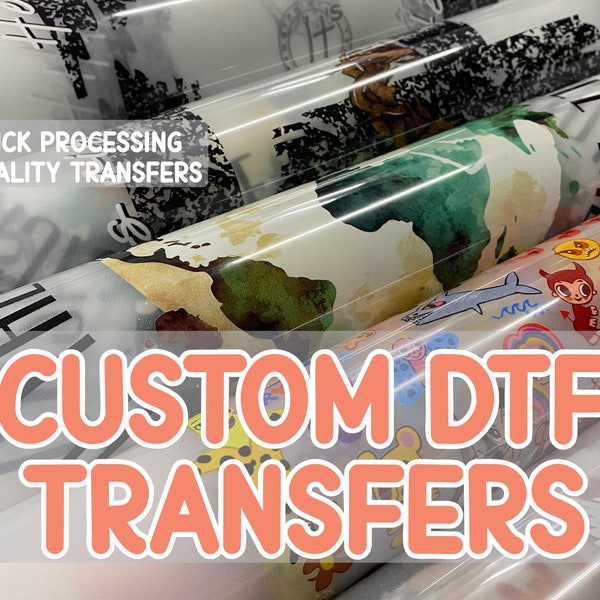 Custom DTF Press Ready Gang Sheet Heat Transfers High Durability For Polyester Or Cotton And Blends DFT Free Background Removal