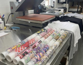 Custom DTF Transfers | Full Color Gang Sheet for Textiles | Ready to Press Heat Transfers for T-Shirts, Apparel, and Fabric Crafts