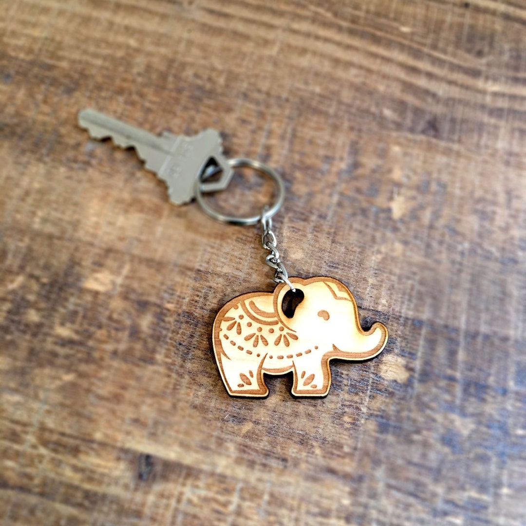 Elephant Keychain Elephant Keyring Elephant Zipper Pull Etsy