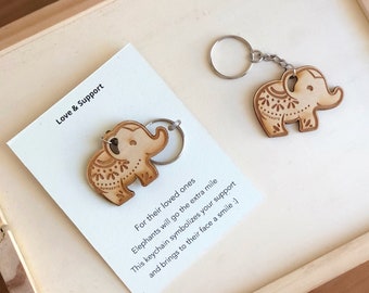 Love and Support Card, Lucky Elephant, Greeting Card, Elephant Zipper Pull, Good Luck Charm, Gift Animal Lover, Elephant Lover, Holiday gift